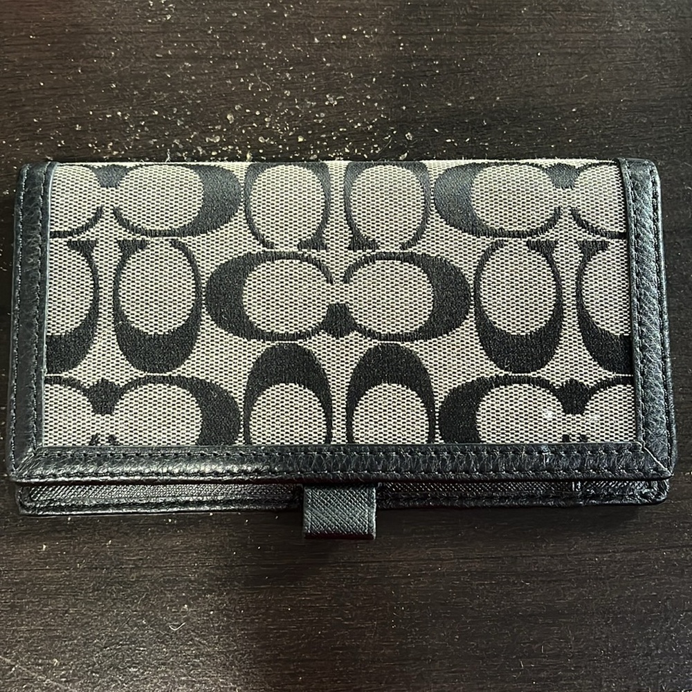 Coach checkbook cover